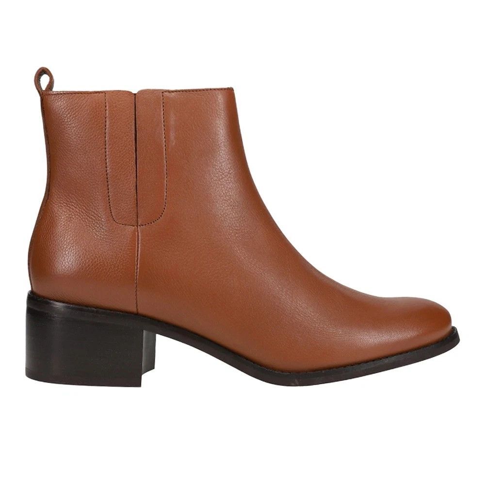 Cole Haan Addie Round Toe Zippered Brown Casual Leather Boots Women Sz 11 /42.5